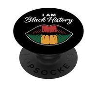 I'm Black History Pan-African Pride Lips PopSockets Adhesive PopGrip