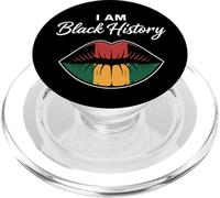 I'm Black History Pan-African Pride Lips PopSockets PopGrip for MagSafe