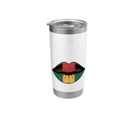 I'm Black History Pan-African Pride Lips Stainless Steel Insulated Tumbler