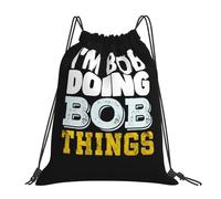 Im Bob Doing Bob Things Unisex Drawstring Bag Waterproof Drawstring Backpack Foldable Gym Sack For Picnic Swim Football
