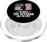 I'm Both The Veteran And The Wife Military Veteran Women PopSockets PopGrip for MagSafe