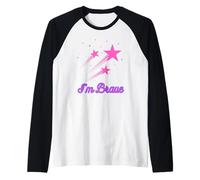 I'm Brave Stars Shooting Star Colourful Raglan Baseball Tee