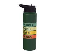 I'm Brett Doing Brett Things Funny Personalized Quote Stainless Steel Insulated Water Bottle