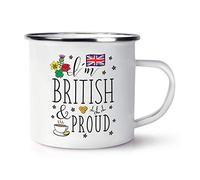 I'm British and Proud Enamel Mug Cup