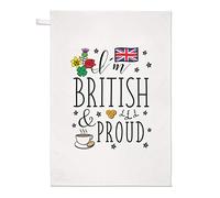 I'm British and Proud Tea Towel Dish Cloth