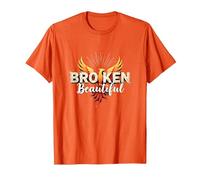 Im Broken: from Broken to Beautiful Phoenix Rising Art T-Shirt, Men, Orange, S
