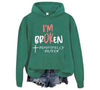 I'm Broken Hoodie, Country Music Sweatshirt, Beautifully Broken Shirt, Unisex Green