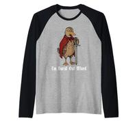 I'm Burnt Out M'lord Funny Medieval Knight Duck Sword Raglan Baseball Tee
