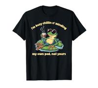I'm Busy Chillin n' Minding My Own Pad Not Yours Frog Fun Value Graphic T-Shirt