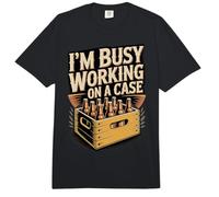 I'm Busy Working On A Case Booze Drinking Party - Comfort Colors Adult Heavyweight T-Shirt