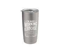 I'm Busy Working On A Case Booze Drinking Party - Stainless Steel Insulated Tumbler