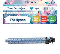 IM C3000 Toner Cartridges Compatible for Ricoh IMC3000 IM-C3000 IM C3500 Printers, with Chip, High Yield 41000 Pages, High-Definition Printing (1 Pack Cyan)
