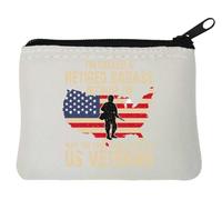 I'm Called A Retired Badass Because I'm Way Too Cool to Be Called A Us Veteran Neoprene Coin Purse Pouch 10x11cm White