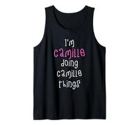 I'm Camille Doing Camille Things. Cute Personalized Slogan Tank Top