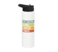 I'm Canton Doing Canton Things Funny Personalized Quote Stainless Steel Insulated Water Bottle