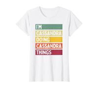 I'm Cassandra Doing Cassandra Things Funny Personalized Value Graphic T-Shirt, Women, White, XL