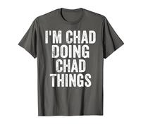 I'm Chad Doing Chad Things Shirt Personalized First Name T-Shirt, Men, Asphalt Grey, Small