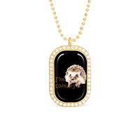 I'm Coming Funny Hedgehog Funny Pendant Necklace for Women Personalized Fashion Jewelry Diamond Necklaces for Wedding Birthday Gold Silver