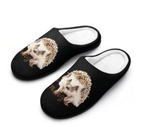 I'm Coming Funny Hedgehog Men's Cotton Slipper Shoes Soft Anti-skid Printed Sole Home Shoe for House Indoor Outdoor