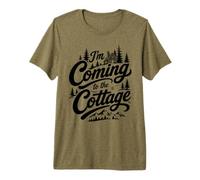 I'm Coming to The Cottage Camping Cabin Nature Adventure Premium T-Shirt