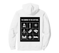 I'm Coming To The Cottage Funny Grid Checklist Icons Holiday Pullover Hoodie