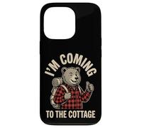 I'm Coming To The Cottage Funny Vintage Bear Hiker Vacation Case for iPhone 13 Pro
