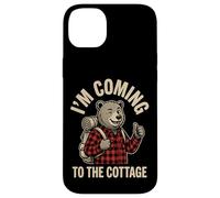 I'm Coming To The Cottage Funny Vintage Bear Hiker Vacation Case for iPhone 14 Plus