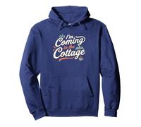 I'm Coming to The Cottage Hockey Romance Retro Vintage Pullover Hoodie