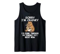 I'm Cranky I'm Going Through My Terrible 70’s Funny Capybara Tank Top