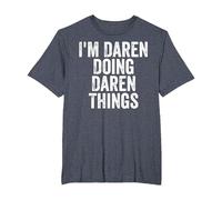 I'm Daren Doing Daren Things Shirt Personalized First Name T-Shirt, Men's Big and Tall, Heather Blue, 3X Tall