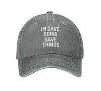 I'm Dave Doing Dave Things Hat Men Baseball Caps Vintage Hats Gray, Gray