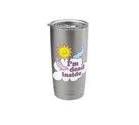 I'm Dead Inside - Cheerful Dolphins and Sunshine Stainless Steel Insulated Tumbler