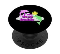 I'm Dead Inside Funny Dolphin Sarcasm PopSockets Adhesive PopGrip