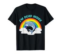 I'm Dead Inside Miserable Unhappy Dolphin Rainbow Sarcastic T-Shirt