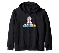 I'm dead inside unicorn Zip Hoodie