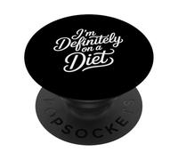 I'm Definitely On A Diet Food Denial Jokes - PopSockets Adhesive PopGrip