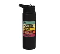 I'm Demetra Doing Demetra Things Funny Custom Name Stainless Steel Insulated Water Bottle