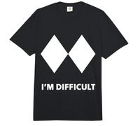 I'm Difficult Double Black Diamond Ski Snowboard Comfort Colors Adult Heavyweight T-Shirt