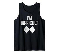 I'm Difficult Skiing Double Black Diamonds Joke Proud Skier Tank Top