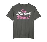 I'm Divorced Bitches Funny Divorce Party Decorations Divorce T-Shirt, Men's Big and Tall, Asphalt Grey, 2X Tall