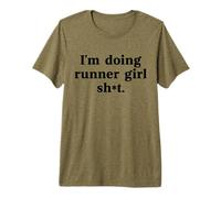 I'm Doing Runner Girl SH-T Funny Running Girls Meme Premium T-Shirt