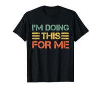 I'm Doing This for Me - Retro Vintage Gym Motivation Value Graphic T-Shirt, Men, Black, L
