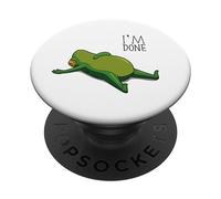 I'm Done, relaxing Frog, Frog lover funny frog, frogs PopSockets Swappable PopGrip