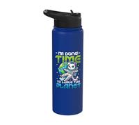 I'm Done Time to Leave This Planet Misanthrope Antisocial Stainless Steel Insulated Water Bottle