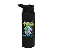 I'm Done Time to Leave This Planet Misanthrope Antisocial Stainless Steel Insulated Water Bottle