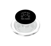 I'M DONE WITH TOXIC FRIENDS Grumpy Anti Toxic Attitude Cat PopSockets PopGrip for MagSafe
