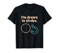 I'm Drawn to Circles Neon Math STEM Magnet Print T-Shirt