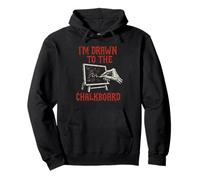 I'm Drawn To The Chalkboard Teacher School Student Graphic Pullover Hoodie