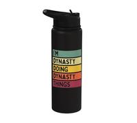 I'm Dynasty Doing Dynasty Things Funny Custom Name Stainless Steel Insulated Water Bottle