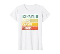 I'm Earvin Doing Earvin Things Funny Personalized Quote Value Graphic T-Shirt, Women, White, L